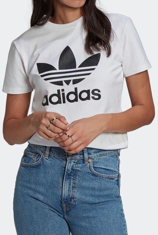 adidas trefoil tee gn2899 t-shirt manica corta t-shirt e top donna bianco taglia 38