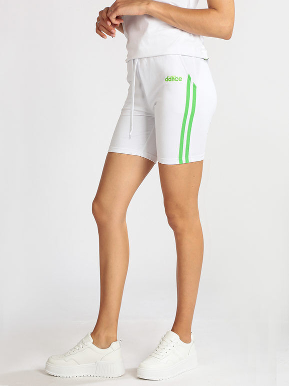 Dance Bermuda donna sportivi in felpa Pantaloni e shorts donna Bianco taglia S