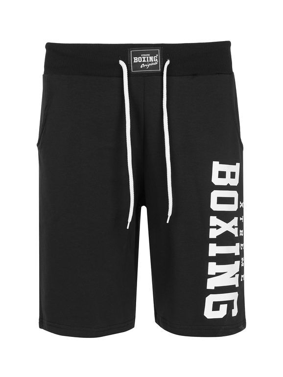 Xtreme Boxing Bermuda sportivi da uomo con coulisse e scritta Pantaloni e shorts uomo Nero taglia XL