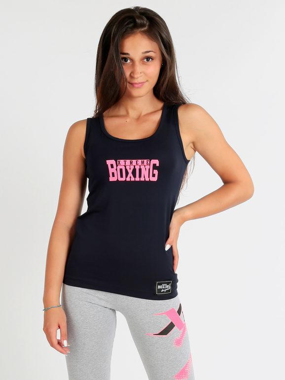 Xtreme Boxing Boxing canotta girocollo donna T-Shirt e Top donna Blu taglia S