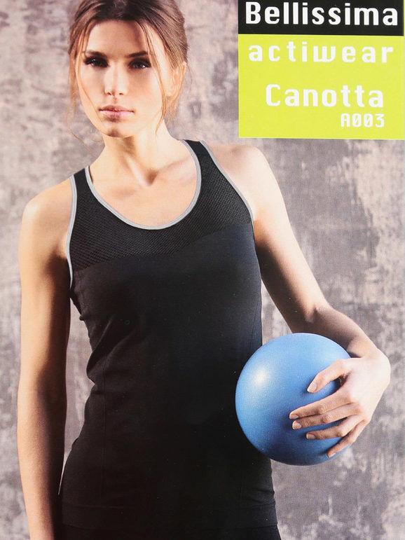 Bellissima Canotta sportiva da donna Tops donna Nero taglia S/M