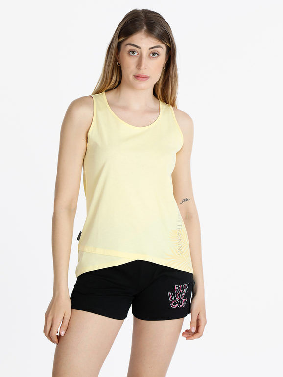 Freddy Canotta sportiva donna con stampa T-Shirt e Top donna Giallo taglia XL