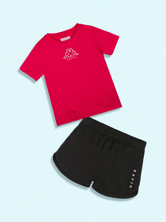 Kappa Completo sportivo da bambina in cotone Pantaloni e shorts bambina Rosa taglia 04