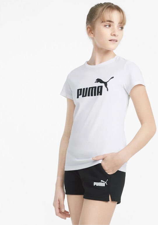 Puma Completo sportivo da bambina in cotone Pantaloni e shorts bambina Bianco taglia 14