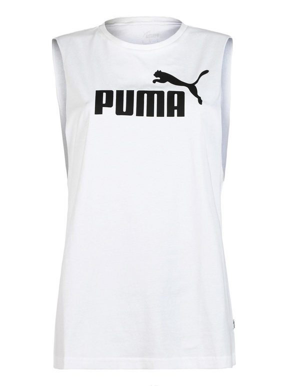 Puma ESS CUT OFF LOGO TANK Canotta donna T-Shirt e Top donna Bianco taglia S