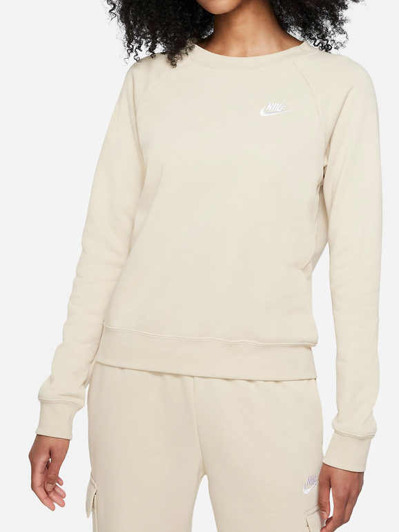 Nike Felpa donna in caldo cotone Felpe donna Beige taglia M