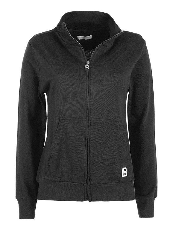 Laura Biagiotti Felpa donna in cotone con zip Felpe donna Nero taglia M