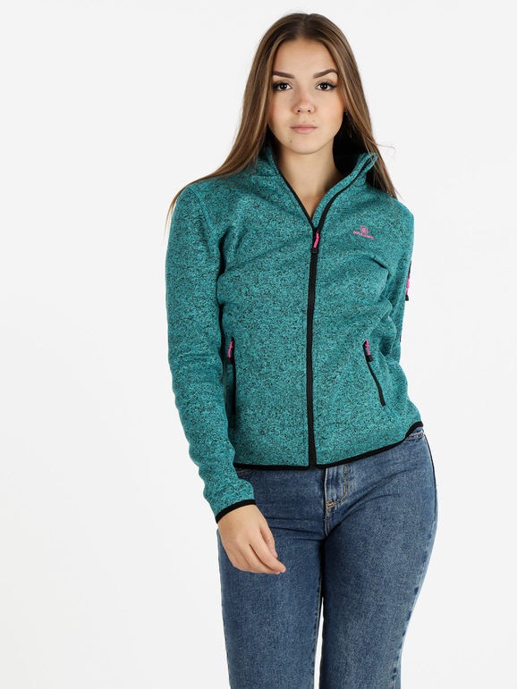 Athl Dpt Felpa donna sportiva full zip Felpe donna Blu taglia XL