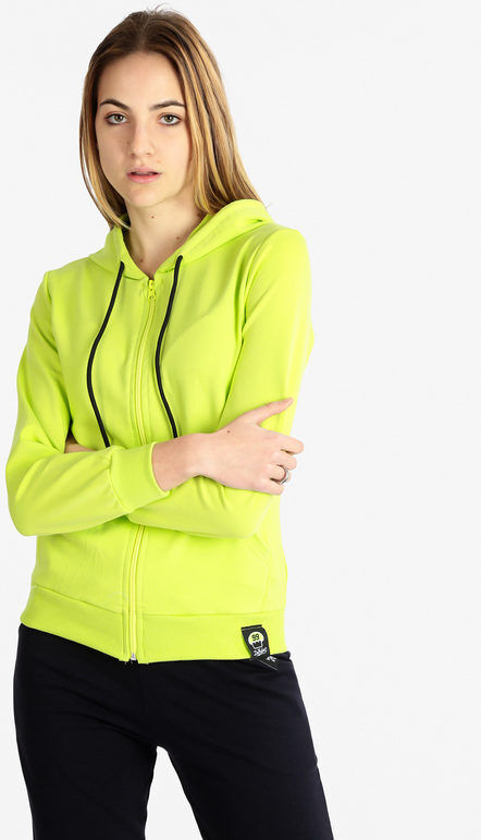 Dekuba Felpa leggera donna con zip e cappuccio Felpe donna Verde taglia XL