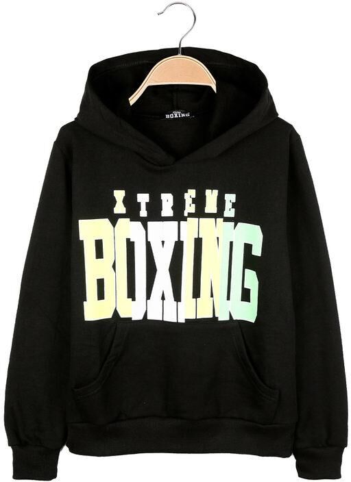 Xtreme Boxing felpa pesante con cappuccio Felpe bambino Nero taglia 08