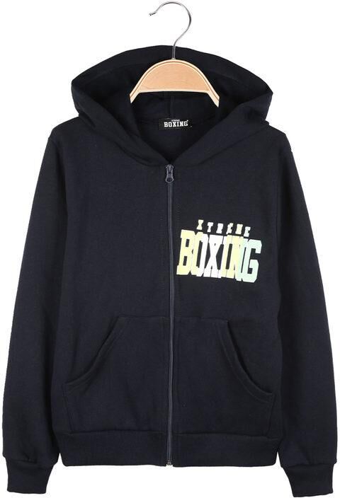 Xtreme Boxing felpa pesante con zip e cappuccio Felpe bambino Blu taglia 08