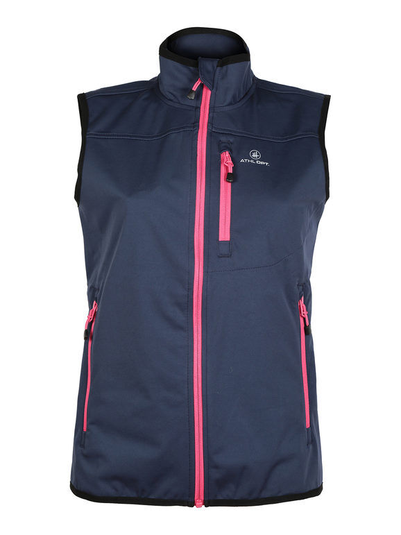 Athl Dpt Gilet sportivo donna impermeabile Smanicato donna Blu taglia L