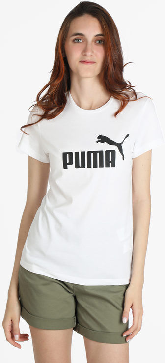 Puma LOGO ESSENTIALS T-shirt manica corta donna in cotone T-Shirt e Top donna Bianco taglia XL