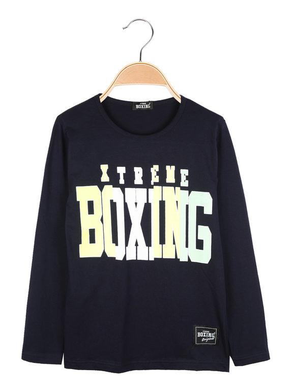 Xtreme Boxing maglietta manica lunga da bambino T-Shirt e Top bambino Blu taglia 08