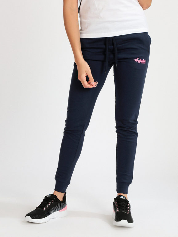Australian Pantaloni sportivi donna con polsini Pantaloni e shorts donna Blu taglia M