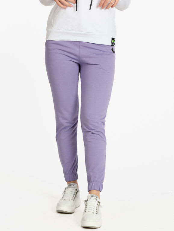 Dekuba Pantaloni sportivi donna con polsino Pantaloni e shorts donna Viola taglia M