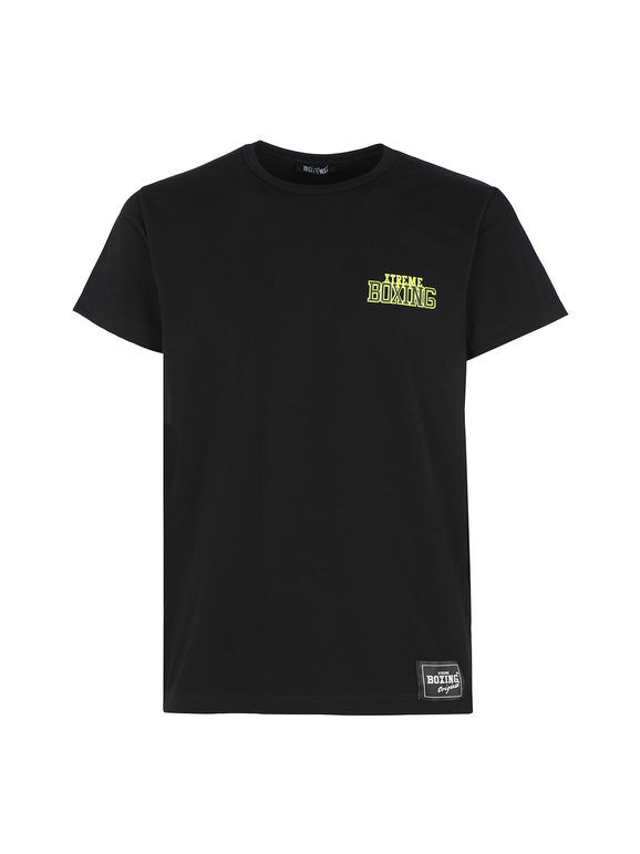 Xtreme Boxing T-shirt da uomo in cotone scritta T-Shirt e Top uomo Nero taglia S