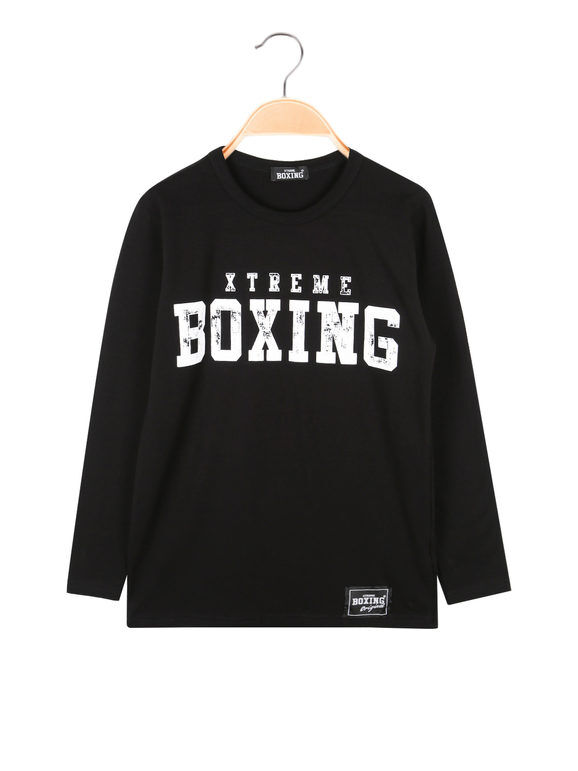 Xtreme Boxing T-shirt manica lunga da ragazzo T-Shirt e Top bambino Nero taglia 14