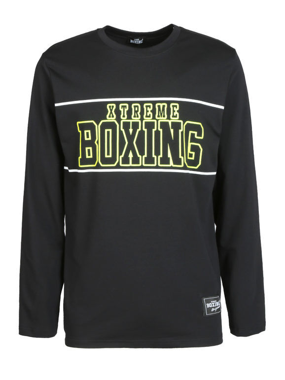Xtreme Boxing T-shirt manica lunga uomo con scritta T-Shirt e Top uomo Nero taglia XXL