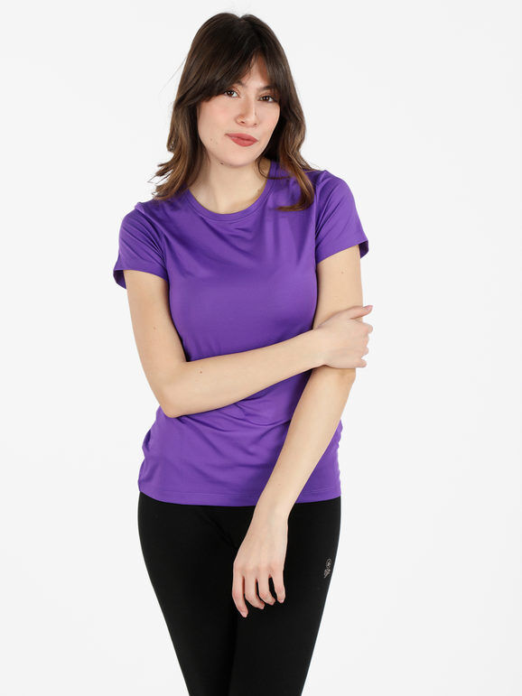 Athl Dpt T-shirt sportiva da donna in tessuto tecnico T-Shirt Manica Corta donna Viola taglia S