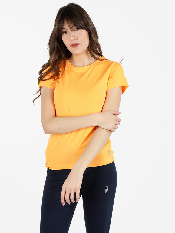 Athl Dpt T-shirt sportiva da donna in tessuto tecnico T-Shirt Manica Corta donna Arancione taglia M