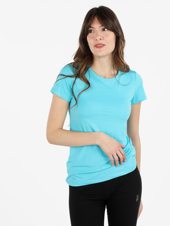 Athl Dpt T-shirt sportiva da donna in tessuto tecnico T-Shirt Manica Corta donna Blu taglia S