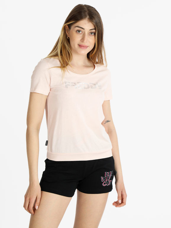 Freddy T-shirt sportiva donna con scritta T-Shirt e Top donna Rosa taglia L