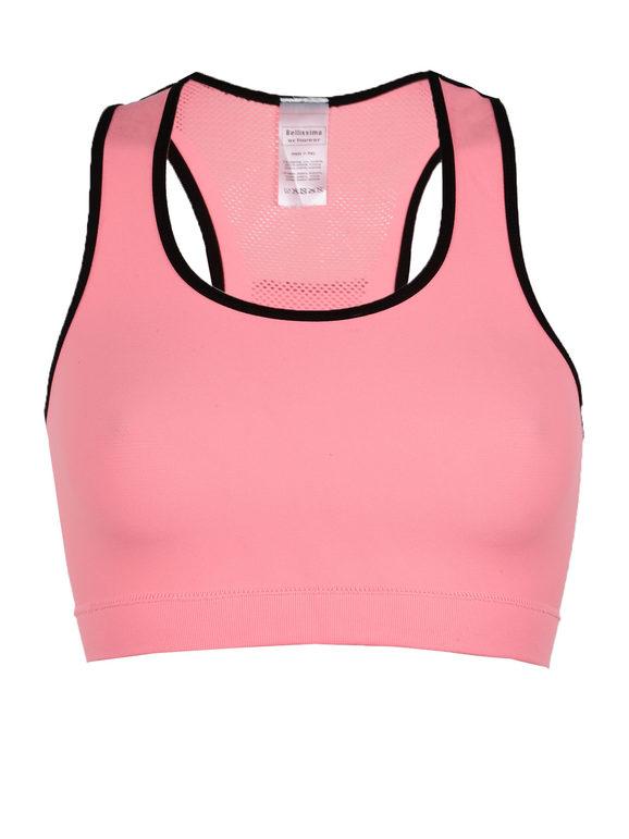 Bellissima Top sportivo in microfibra T-Shirt e Top donna Rosa taglia S/M