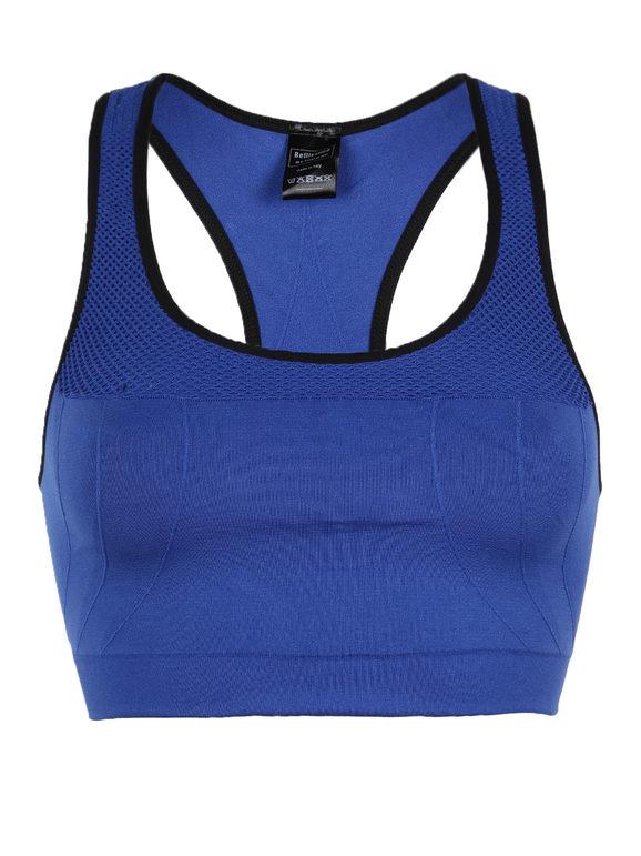 Bellissima Top sportivo T-Shirt e Top donna Blu taglia S/M