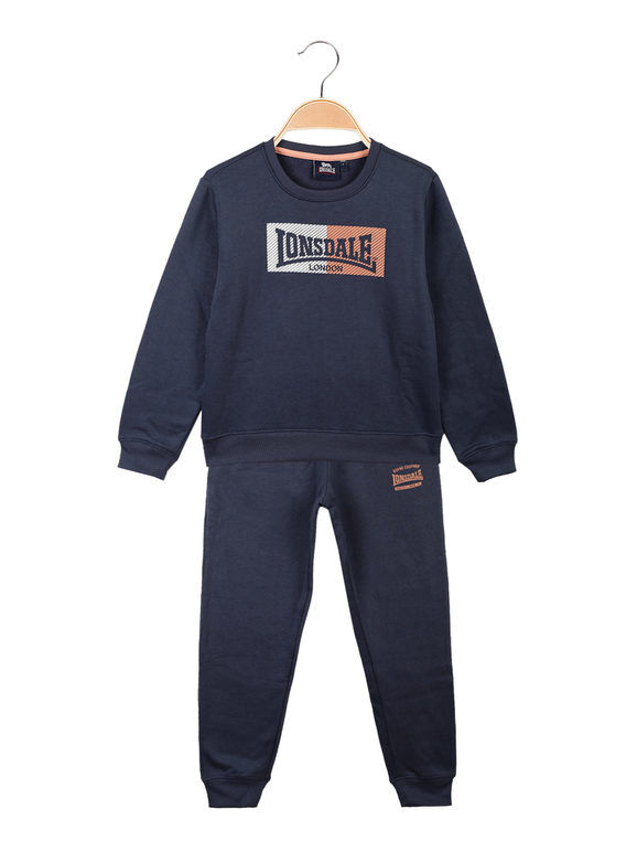 Lonsdale Tuta da bambino 2 pezzi felpata Felpe bambino Blu taglia 05