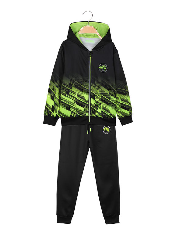 Holly Work Tuta da bambino 3 pezzi con cappuccio e zip Tute Sportive bambino Verde taglia 04