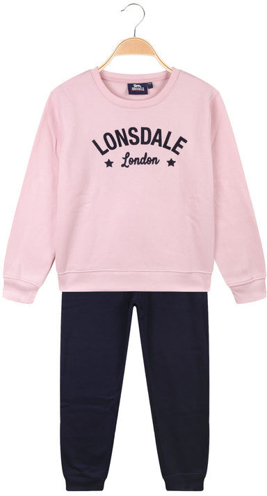 Lonsdale Tuta felpata da bambina 2 pezzi Felpe bambina Rosa taglia 05