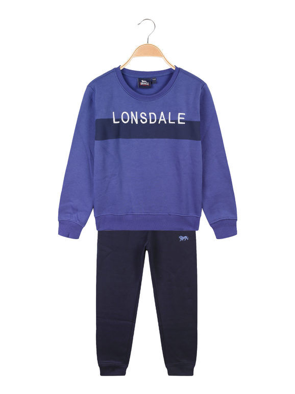 Lonsdale Tuta felpata da bambino 2 pezzi Felpe bambino Blu taglia 06