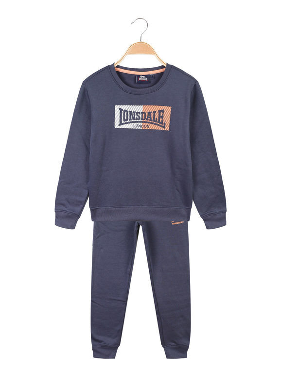 Lonsdale Tuta felpata da bambino 2 pezzi Felpe bambino Blu taglia 05