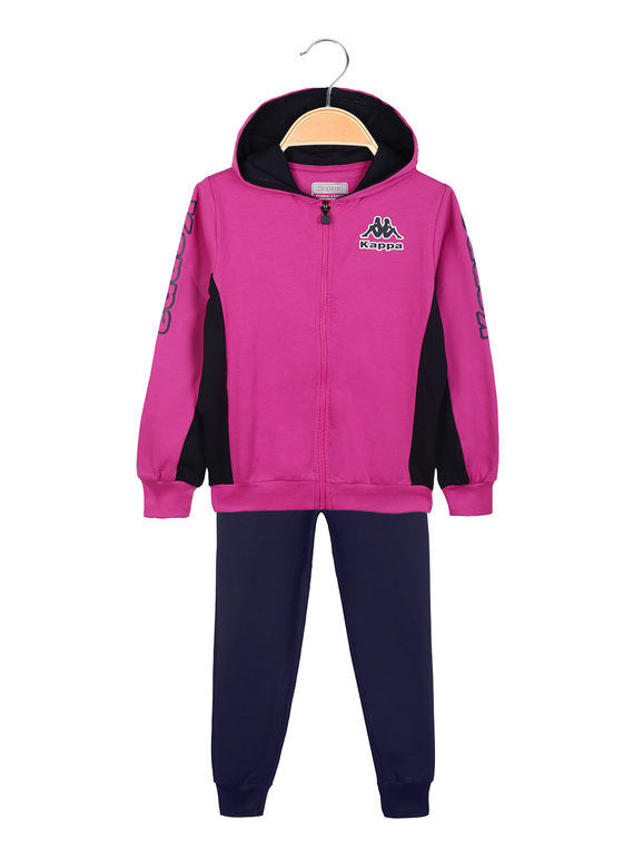 Kappa Tuta sportiva 2 pezzi da bambina con felpa Tute Sportive bambina Fucsia taglia 05