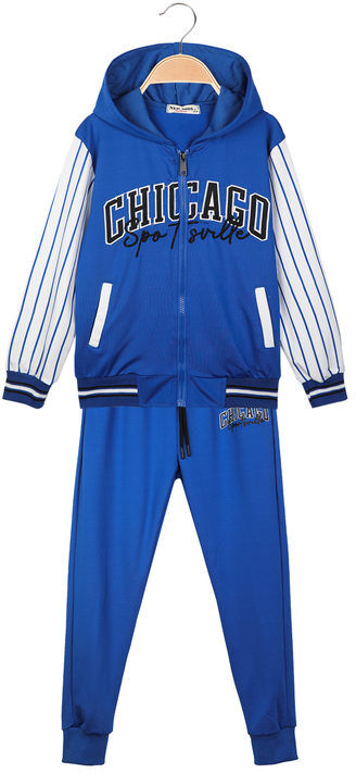 new kids Tuta sportiva da bambino 2 pezzi con cappuccio e zip Tute Sportive bambino Blu taglia 12