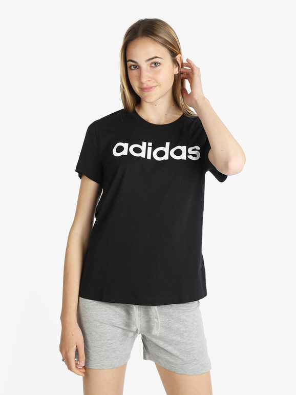 Adidas W LIN T T-shirt donna manica corta T-Shirt e Top donna Nero taglia XXL