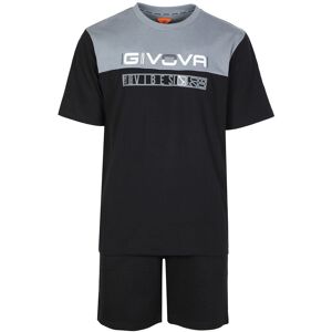 Givova Completo corto da uomo in cotone Tute Sportive uomo Nero taglia XL