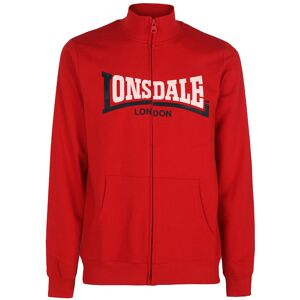 Lonsdale Felpa da uomo con zip Felpe uomo Rosso taglia M