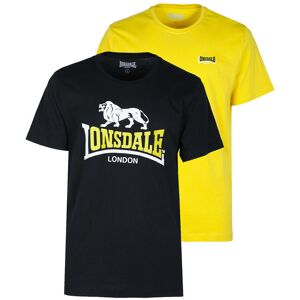 Lonsdale T- shirt da uomo manica corta. Confezione da 2 pezzi T-Shirt e Top uomo