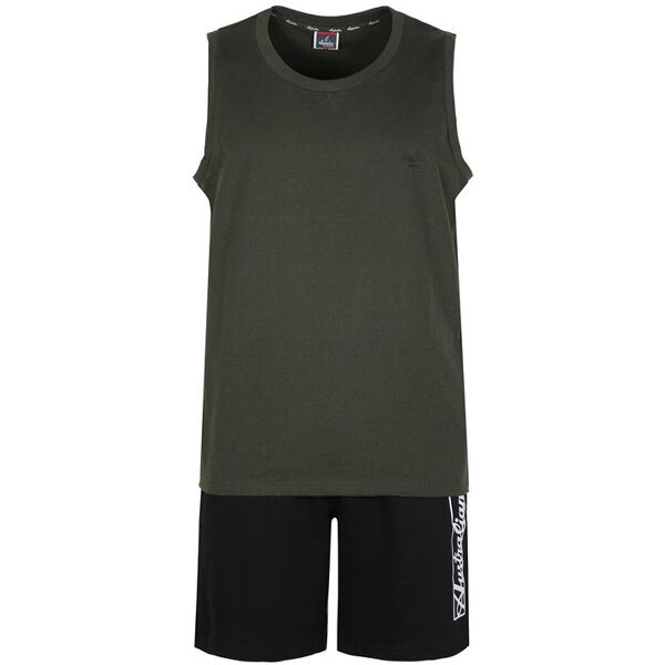 australian completo estivo sportivo da uomo in cotone tute sportive uomo verde taglia l