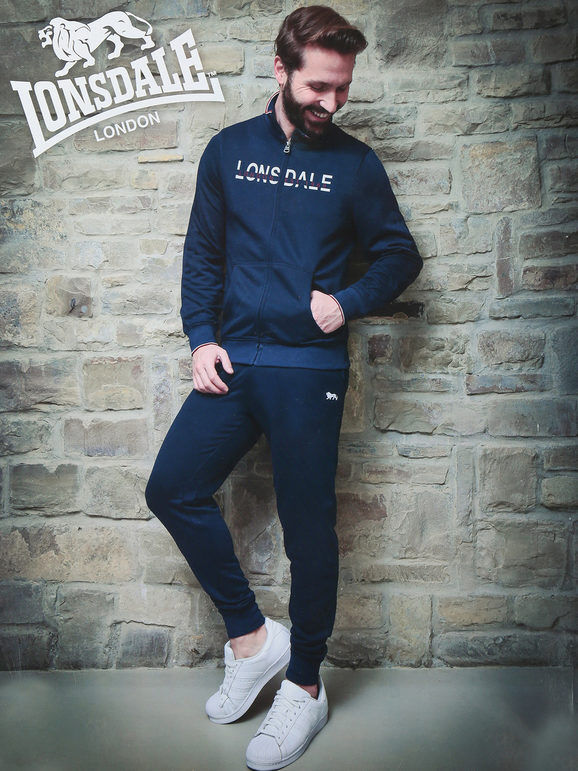 lonsdale tuta sportiva da uomo con felpa tute sportive uomo blu taglia xl