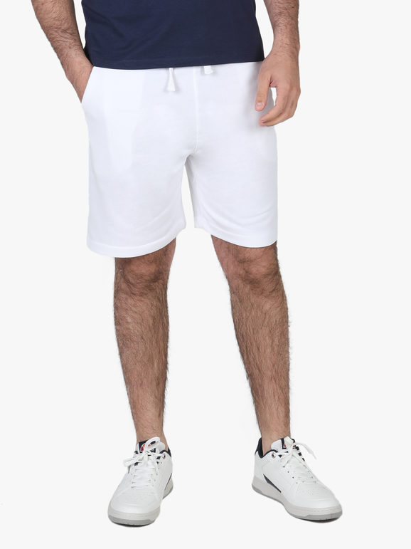 Baker's Bermuda sportivi da uomo in felpa Pantaloni e shorts uomo Bianco taglia M