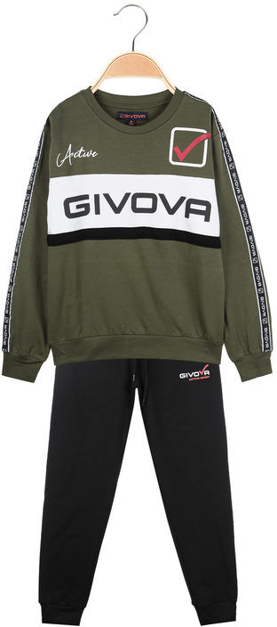 Givova Completo sportivo 2 pezzi da ragazzo Tute Sportive bambino Verde taglia 14