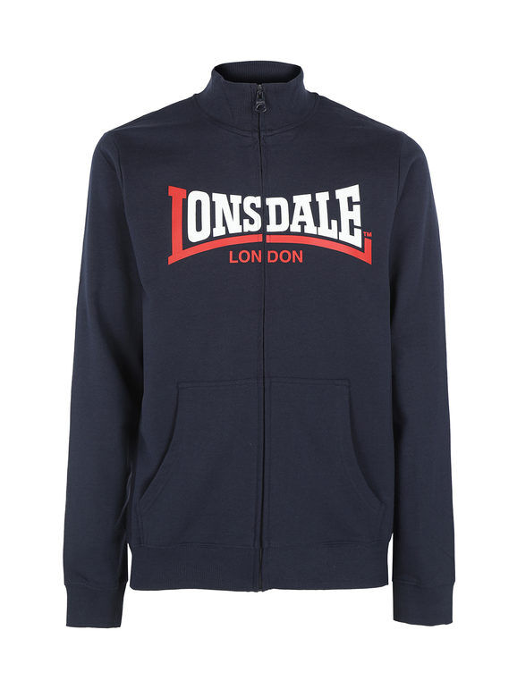 Lonsdale Felpa da uomo con zip Felpe uomo Blu taglia XL