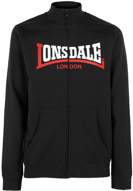 Lonsdale Felpa da uomo con zip Felpe uomo Nero taglia XXL