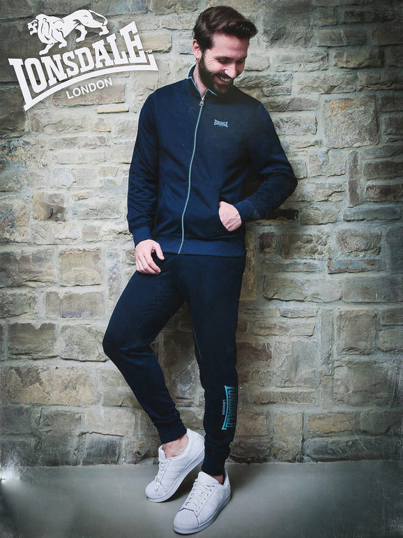 Lonsdale Tuta sportiva da uomo con cerniera Tute Sportive uomo Blu taglia L