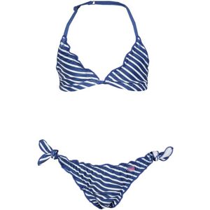 Bellissima Costume bikini a righe Bikini bambina Blu taglia 06/08