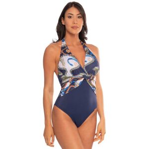 linea sprint Costume da bagno intero donna con allacciatura al collo Costumi Interi donna Blu taglia 44