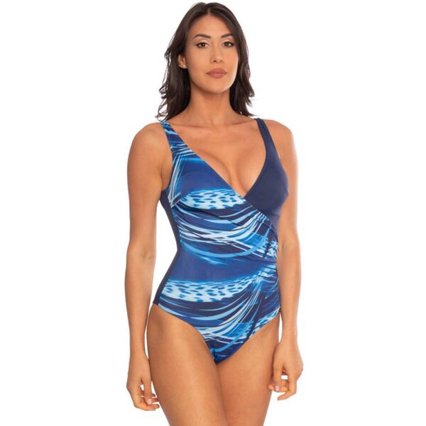 linea sprint costume da bagno intero con coppe imbottite costumi interi donna blu taglia 46